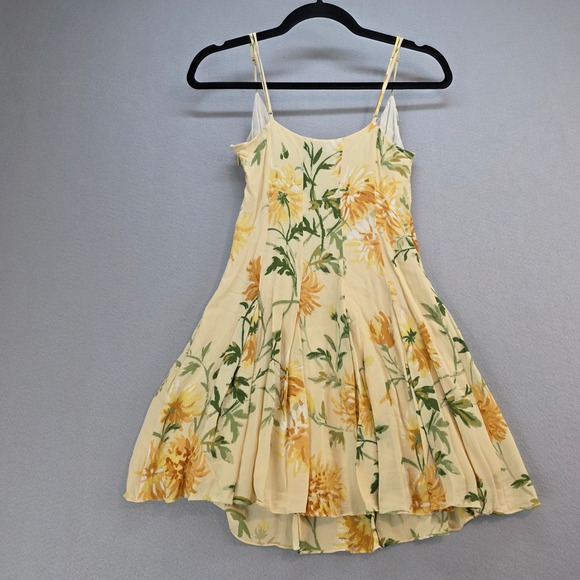 Reformation Annelise Mini Dress Floral Print Spaghetti Strap Sun Dress Size 6 - Picture 12 of 12